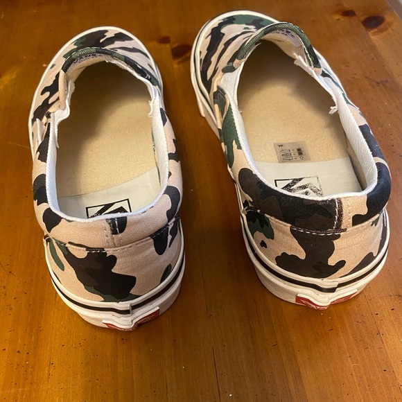 Custom Camo Design Classic Slip On Vans - Picture 7 of 7